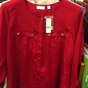 New York & Company long sleeve, crew neck blouse